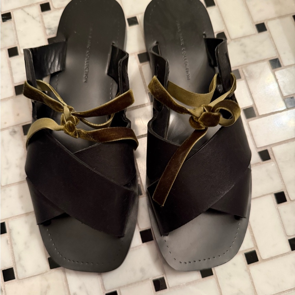 Zara Black Sandals
